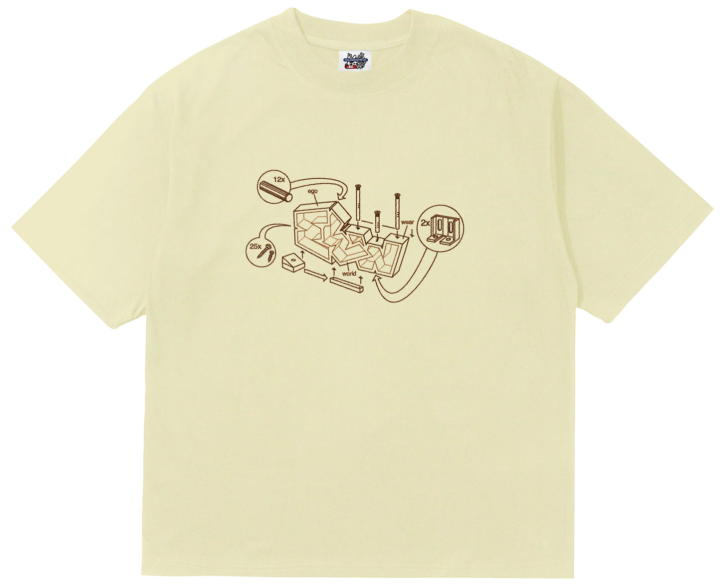how2 T-Shirt - Sand