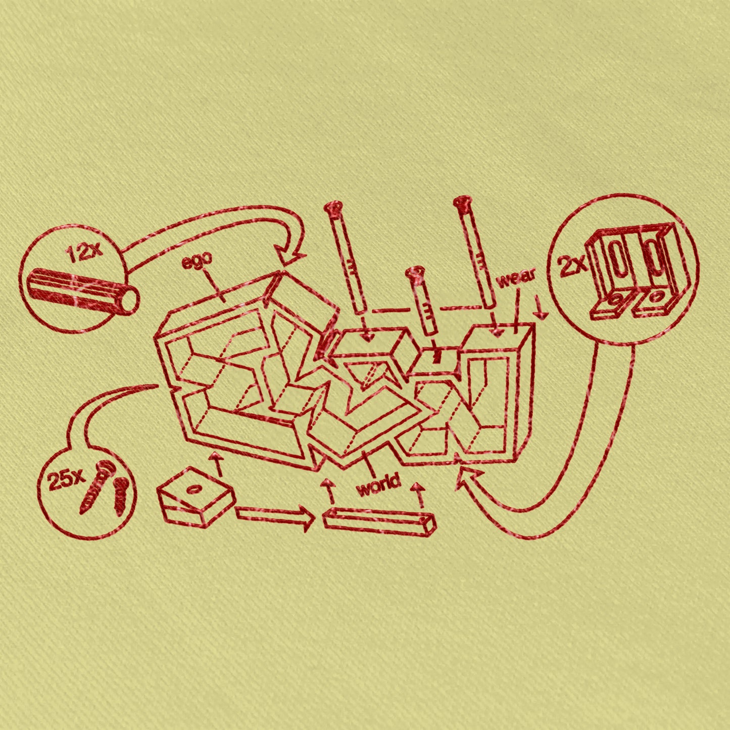 how2 T-Shirt - Sand